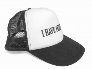 black and white trucker hats